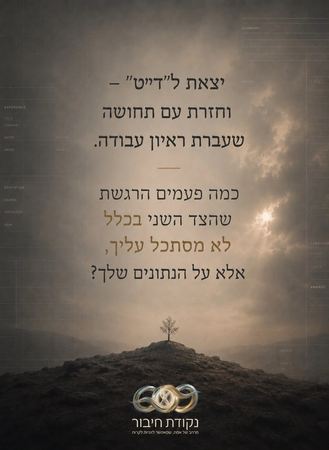 שקופית פתיחה בסדרת הפוסטים השנייה